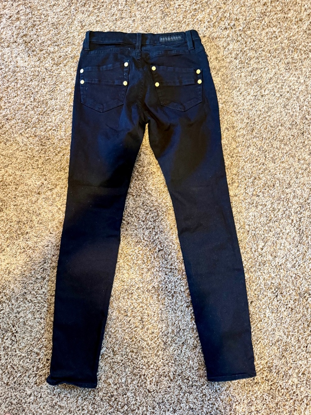 Rock & Republic Kasmere Black Skinny Jeans Size 8 M Gold Hardware